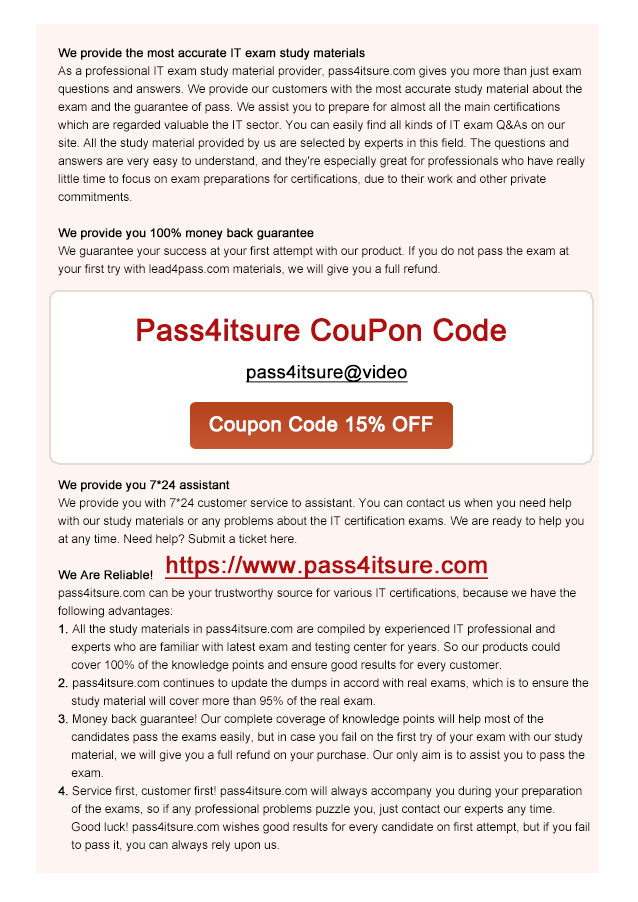 pass4itsure CAS-002 coupon