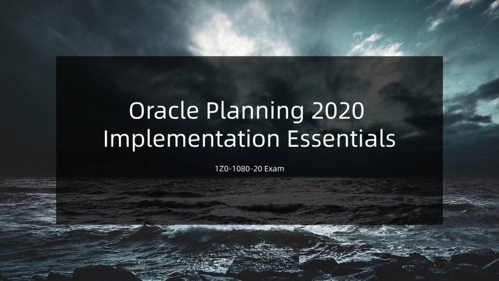 Oracle 1z0-1080-20 exam